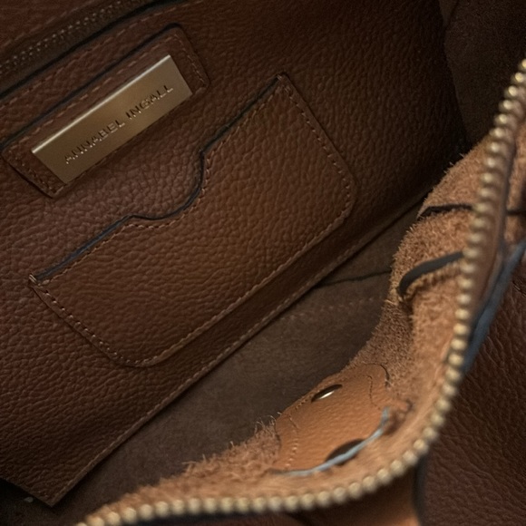 Chocolate brown Annabell Ingall Crossbody Tote handbag. All tanned leather. - Picture 3 of 4